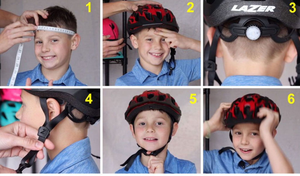 how to fit a bike helmet for a child