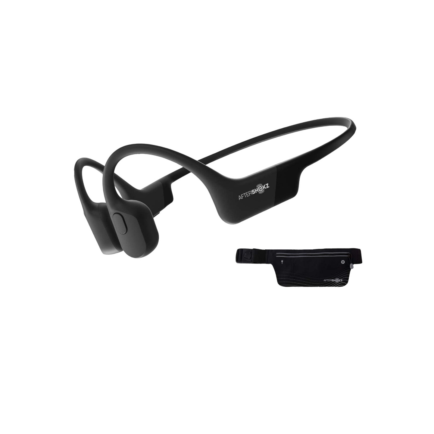 AfterShokz Aeropex Open Ear Bluetooth Bone Conduction Sport Headphones with Sport Belt